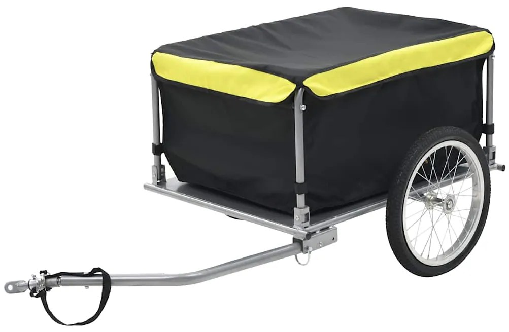 Reboque p/ bicicleta preto e amarelo 65 kg