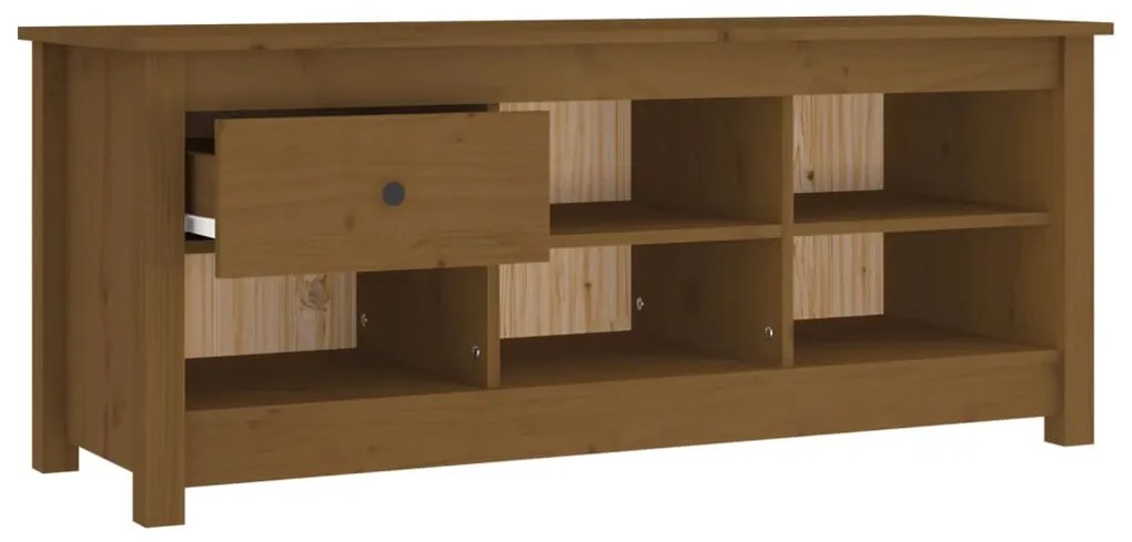 Sapateira 110x38x45,5 cm madeira de pinho maciça castanho mel