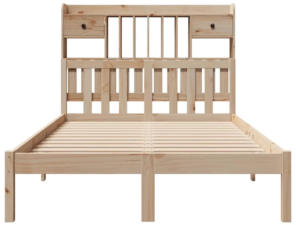 Cama com estante sem colchão 135x190 cm pinho maciço
