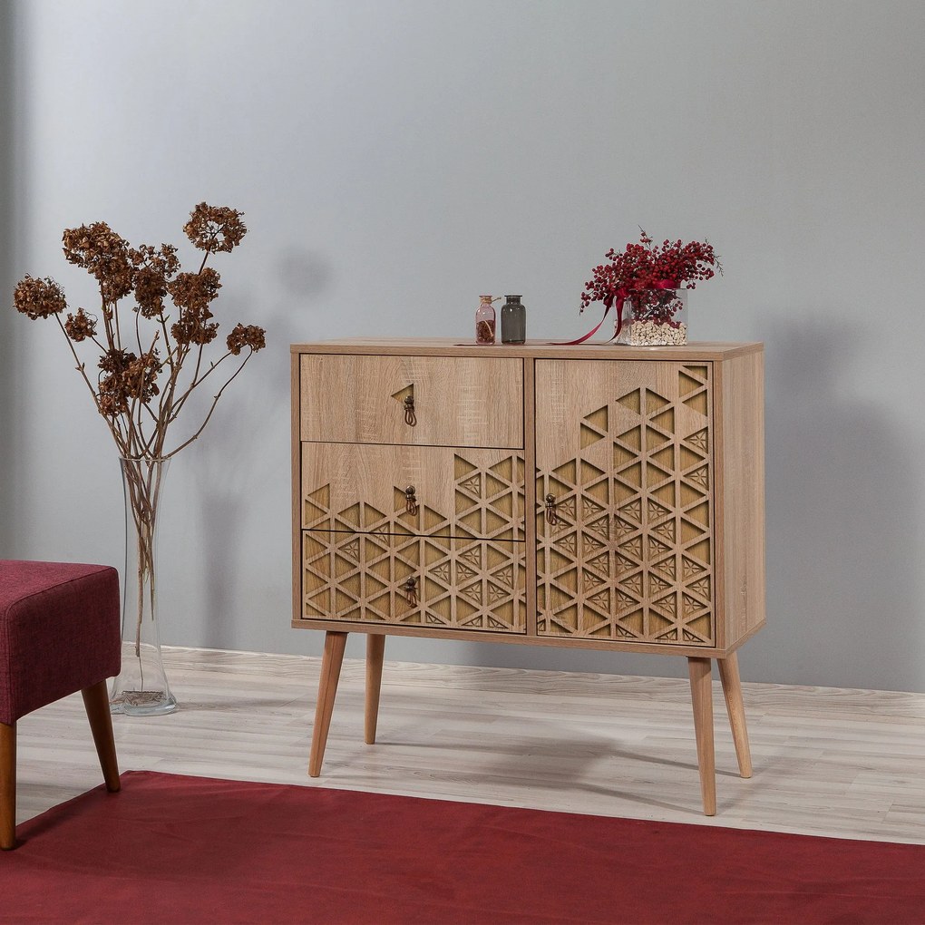 Cômoda Verybox – Carvalho Sonoma – 90x90x40 cm