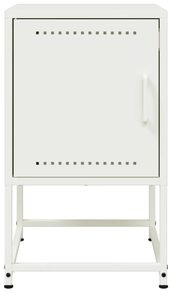 Mesa de cabeceira 36x39x60,5 cm aço branco
