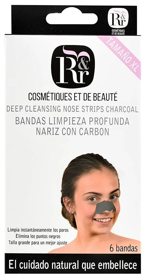Tiras de Limpeza de Poros Rose &amp; Rose Carvão 6 Unidades