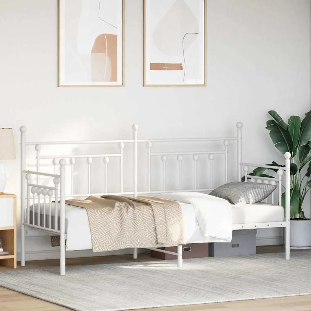 Estrutura de Cama Dia Branca 80x200 cm Aço