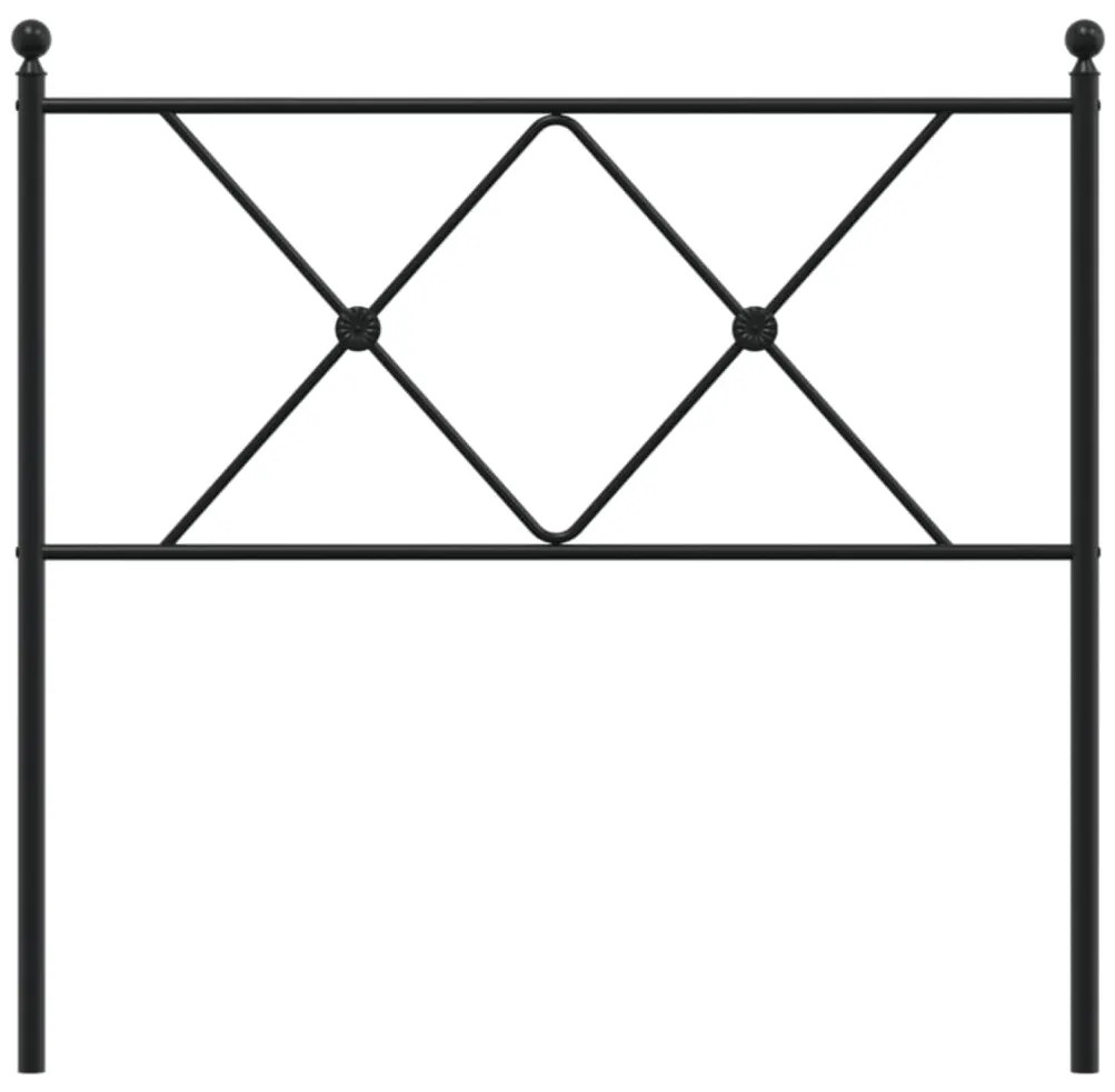 Cabeceira de cama 90 cm metal preto