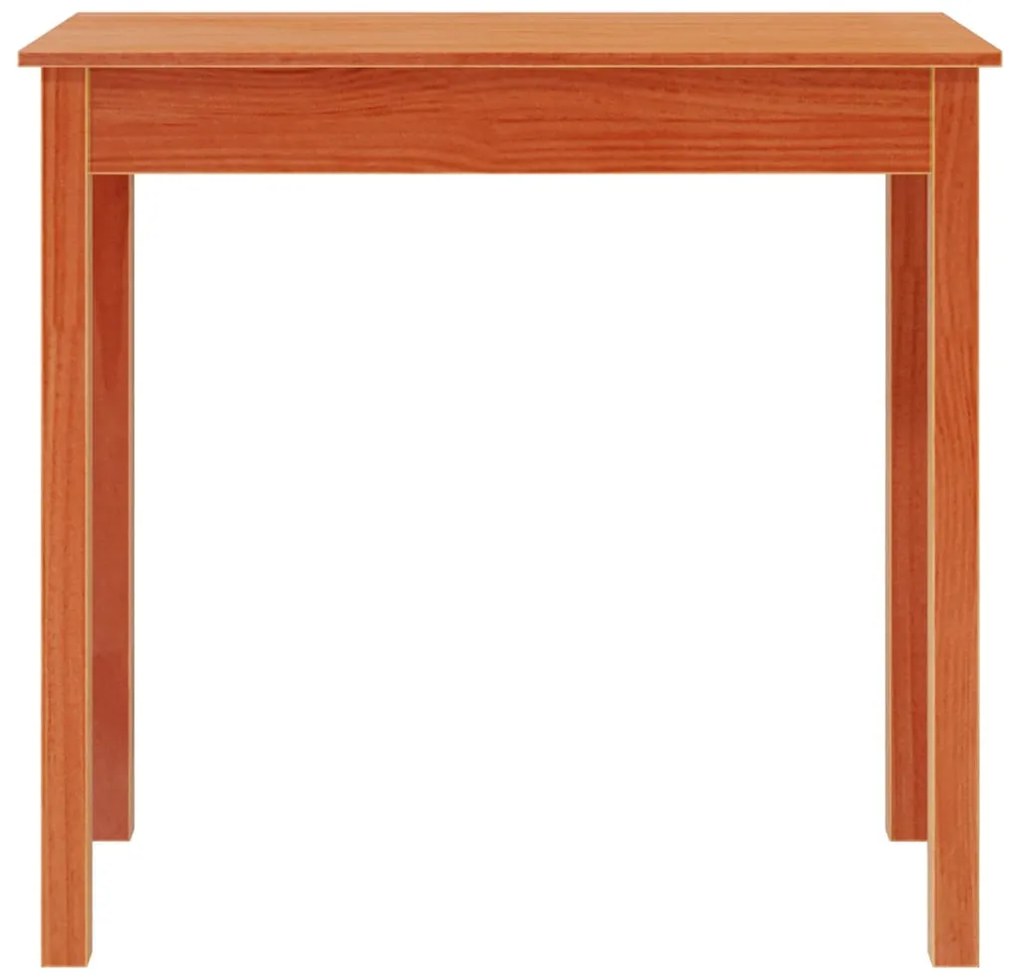 Mesa consola 80x40x75 cm madeira de pinho maciça castanho mel