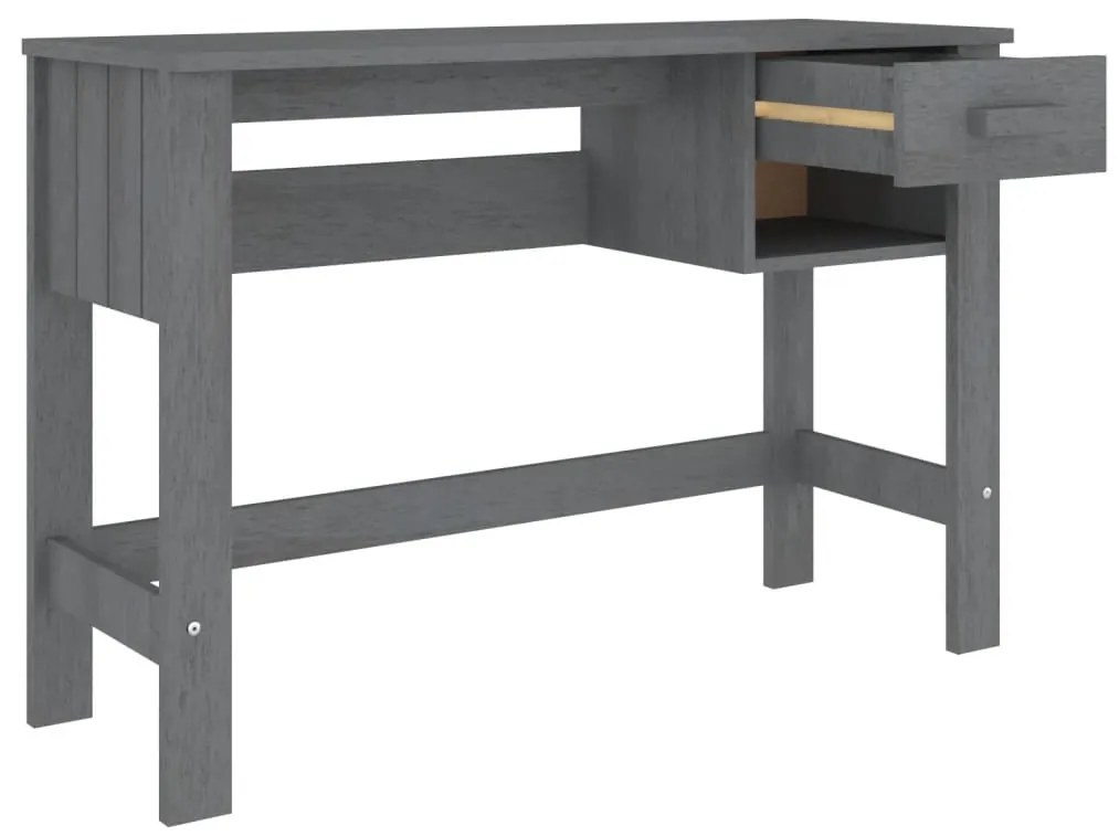 Secretária HAMAR 110x40x75 cm pinho maciço cinza-escuro