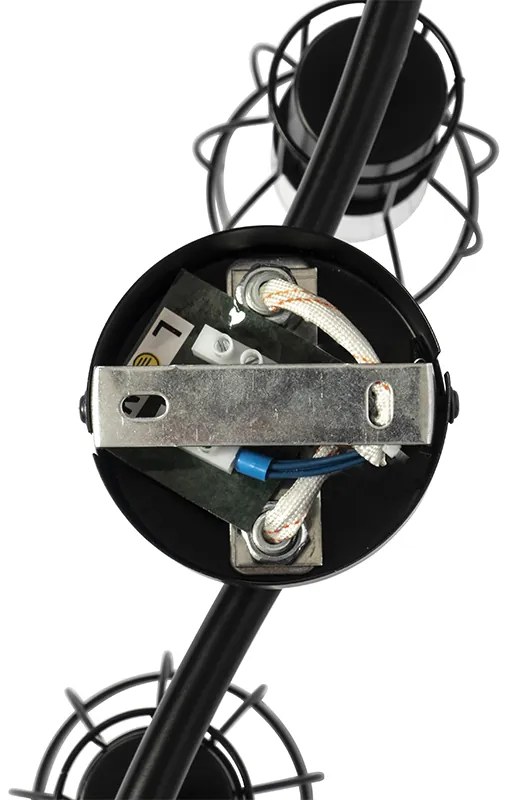 Candeeiro de teto moderno preto 86 cm 4 luzes - Botu