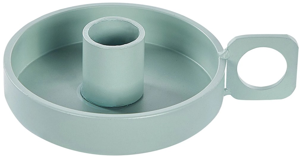 Conjunto de 2 castiçais em metal verde menta ø 9 cm CHORIO Beliani