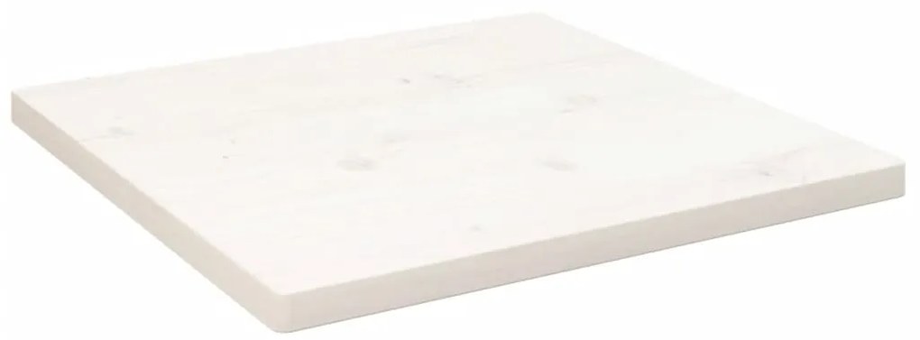 Tampo de mesa quadrado 40x40x2,5 cm pinho maciço branco