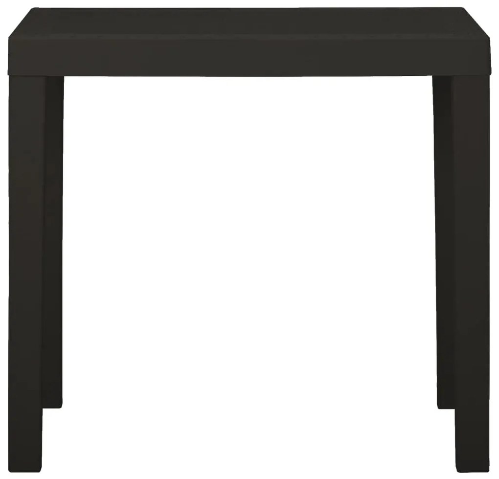 Mesa de jardim 79x65x72 cm plástico antracite