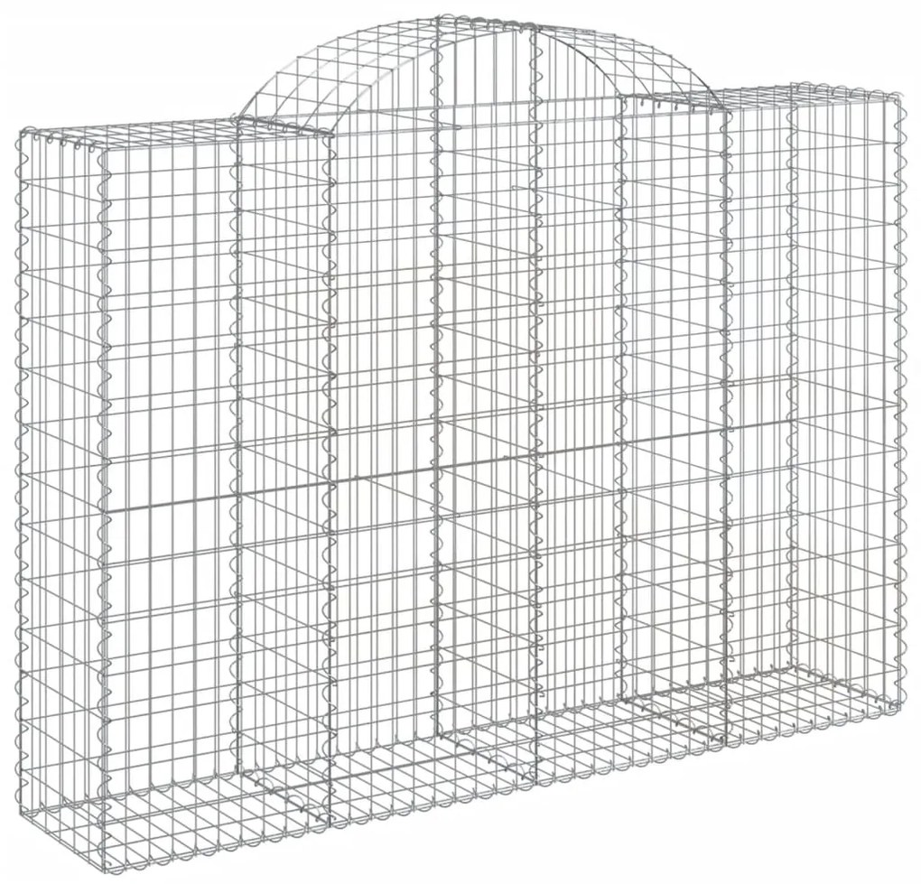 Cestos gabião arqueados 7pcs 200x50x140/160cm ferro galvanizado