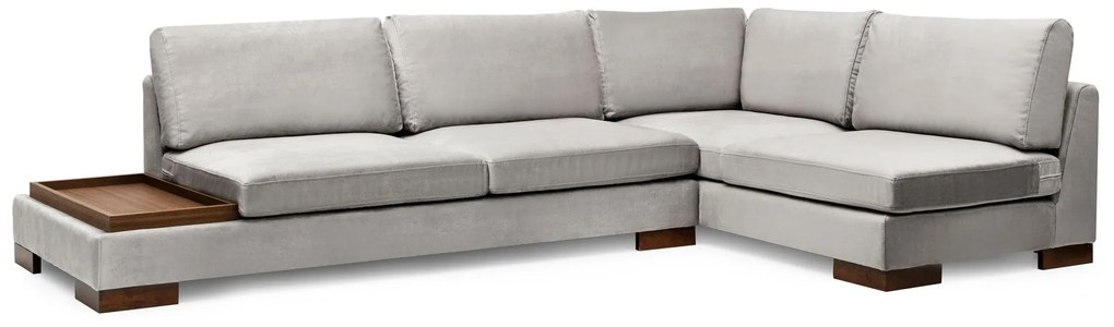 Sofá de Canto Tulip – Cinzento Claro – 313 x 193 cm