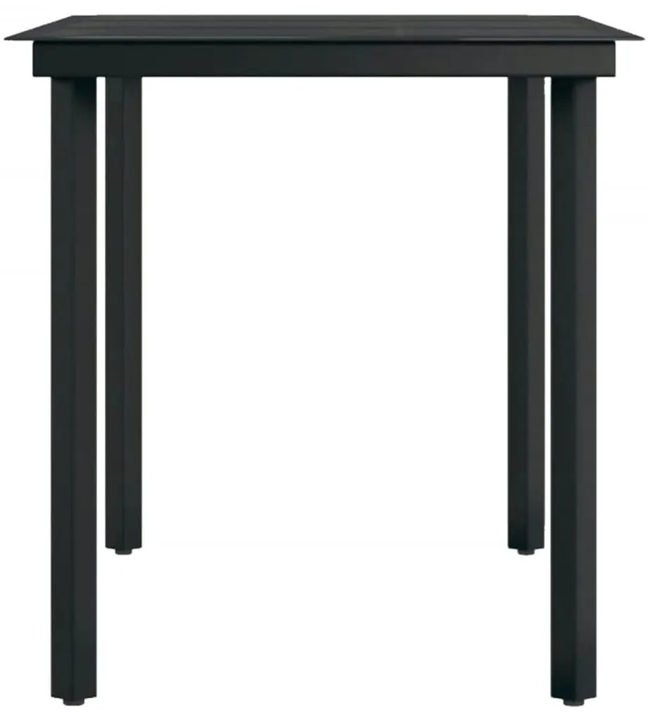 5 pcs Conjunto de jantar para jardim preto