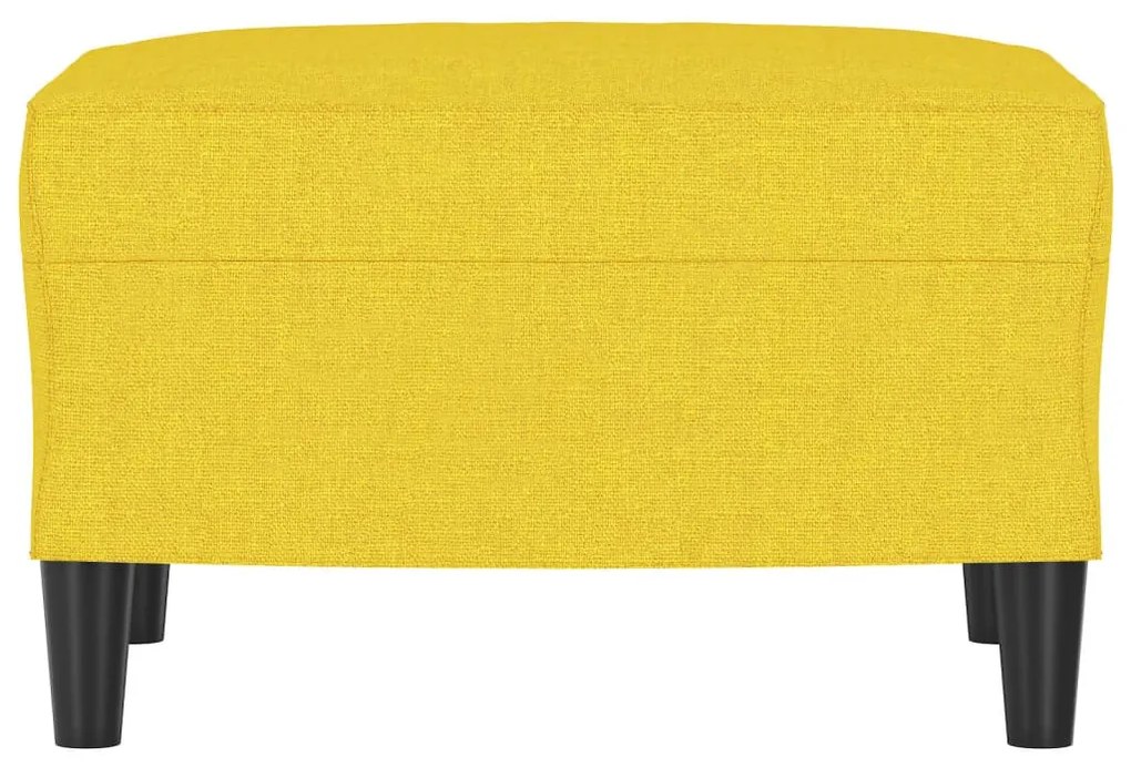 Apoio de pés 60x50x41 cm tecido amarelo-claro