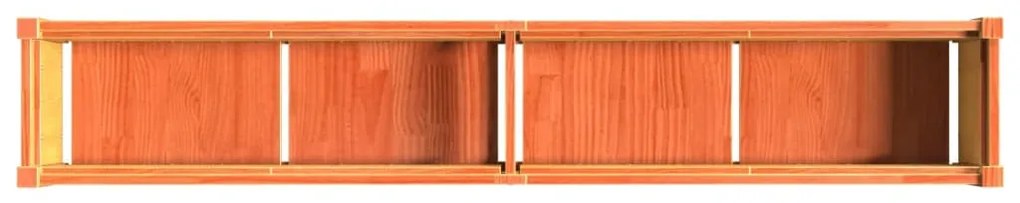 Vasos/floreiras de jardim 2 pcs pinho maciço castanho cera