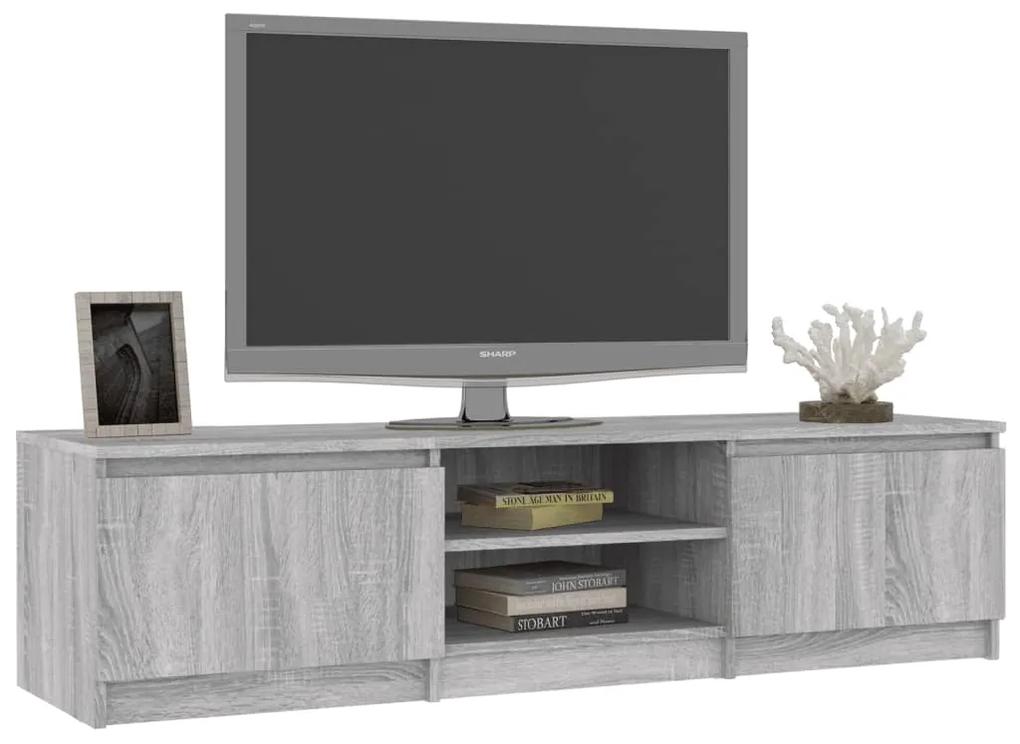 Móvel de TV 140x40x35,5 cm derivados de madeira cinzento sonoma