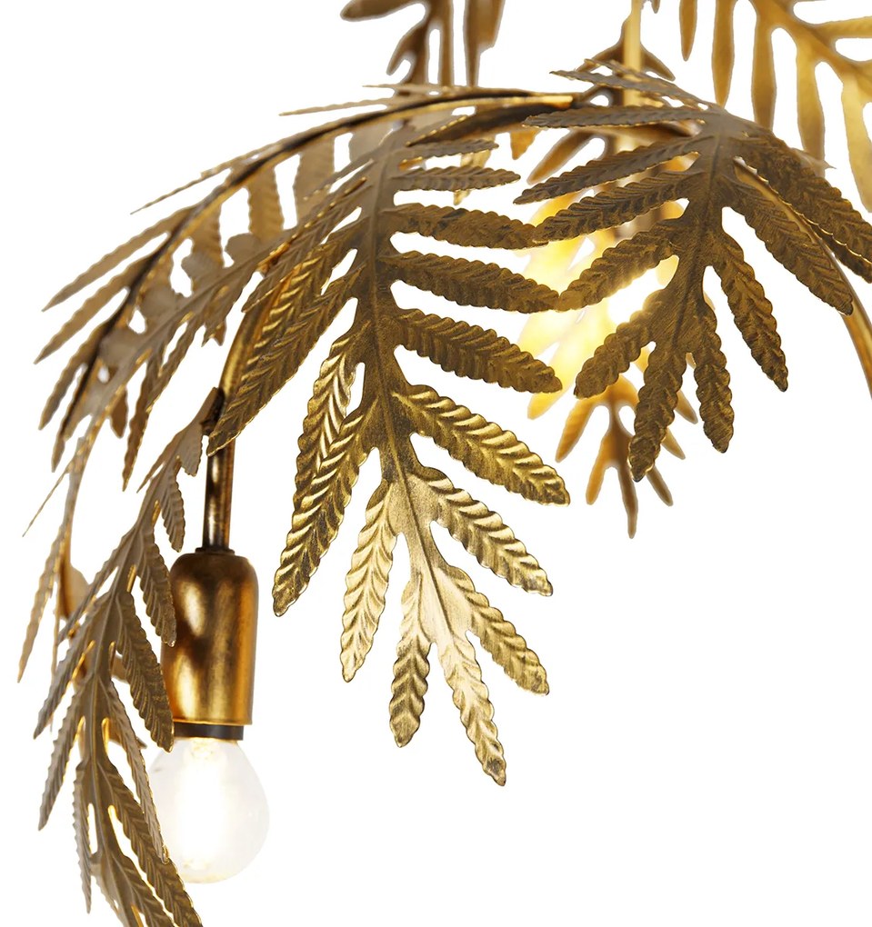 Candeeiro de pé vintage dourado 193 cm 3 luzes - Botanica Rústico