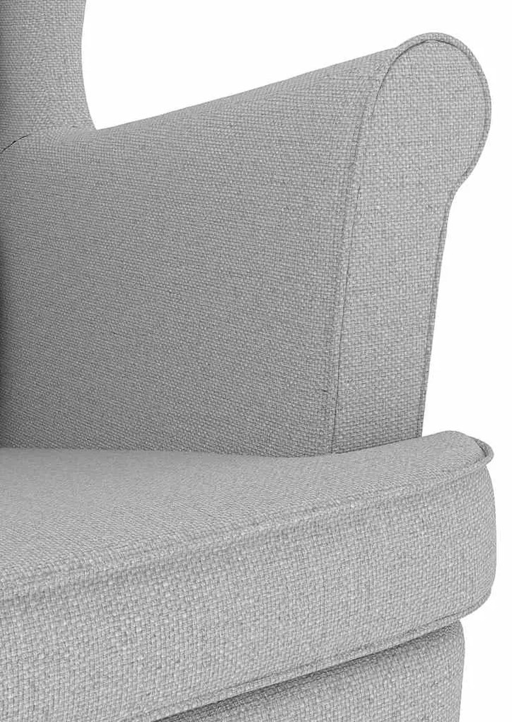 Cadeira de baloiço 74x90x102 cm tecido cinzento-nublado