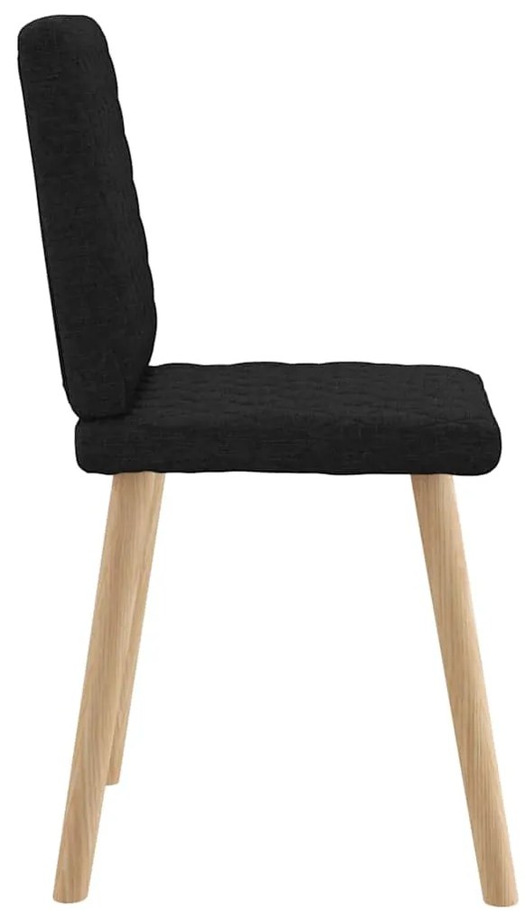 Cadeiras de jantar 6 pcs tecido preto