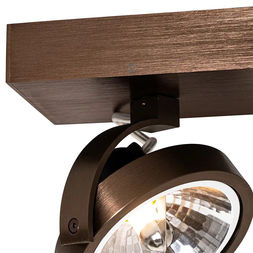 Foco de teto design bronze escuro rotativo e inclinável - Go Design