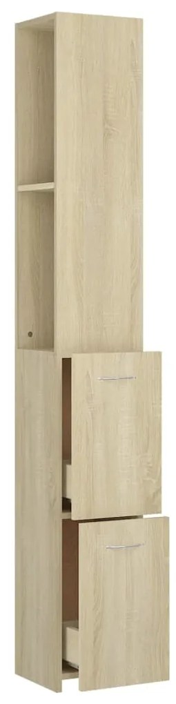 Armário WC 25x26,5x170 cm derivados de madeira carvalho sonoma