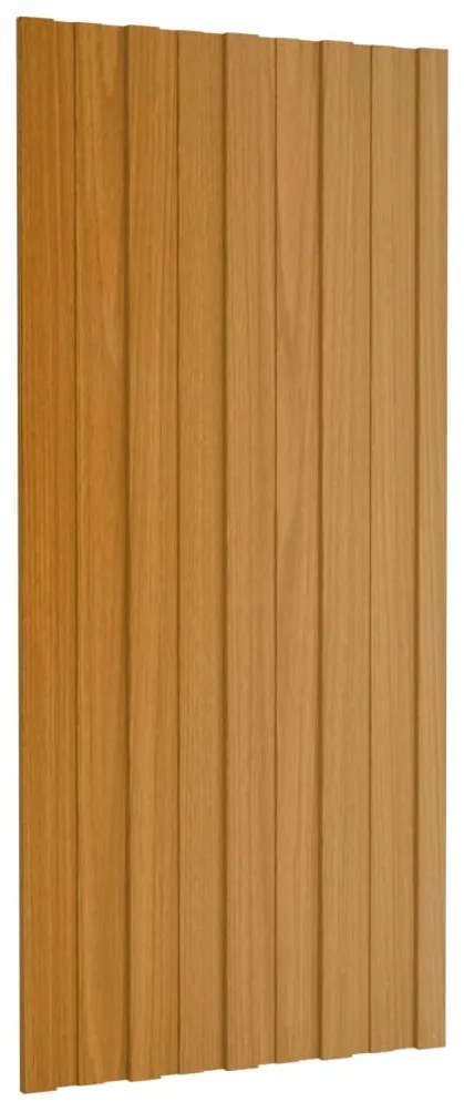 Painéis de telhado 12 pcs 100x45 cm aço galvanizado natural