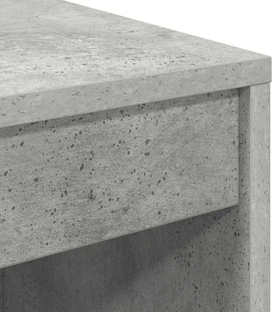 Escrivaninha com Armazenamento Cinza Concreto Aglomerado de Madeira