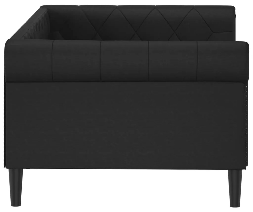 Sofá-cama 80x200 cm couro artificial preto