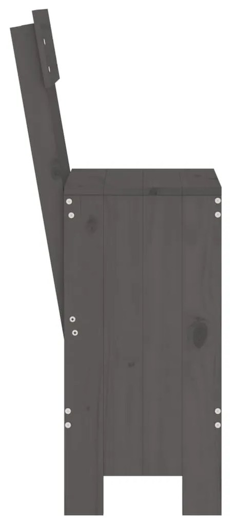 Cadeiras de bar 2 pcs 40x48,5x115,5 cm pinho maciço cinzento