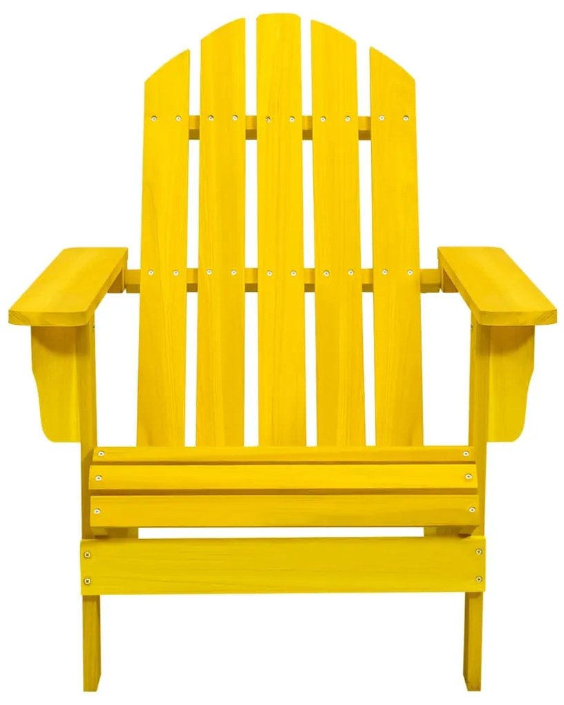 Cadeira Adirondack para jardim abeto maciço amarelo