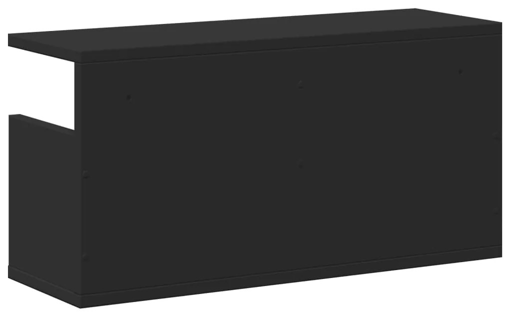 Armário de parede 60x20x30 cm derivados de madeira preto