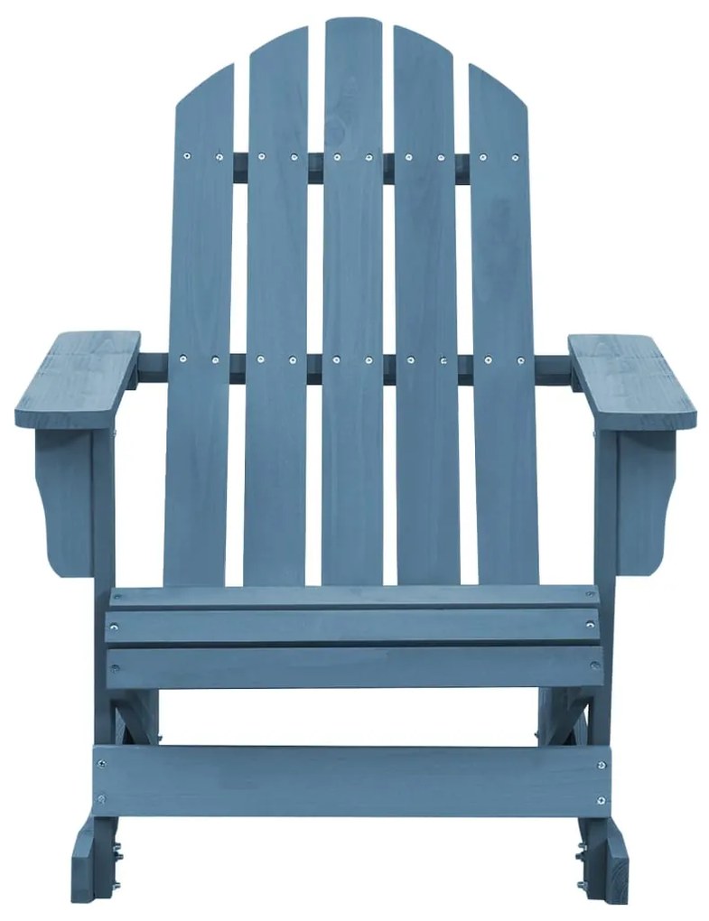 Cadeira Adirondack de baloiçar p/ jardim abeto maciço azul