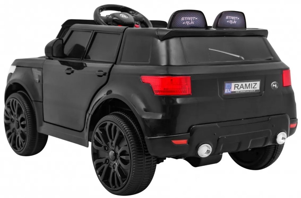 Carro elétrico para Crianças Start Run, 12V Rodas e assento plástico Preto