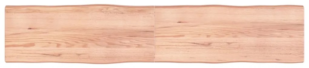 vidaXL Tampo de mesa com bordas vivas carvalho tratado castanho-claro
