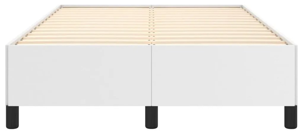 Estrutura de cama sem colchão 120x190cm couro do falso branco