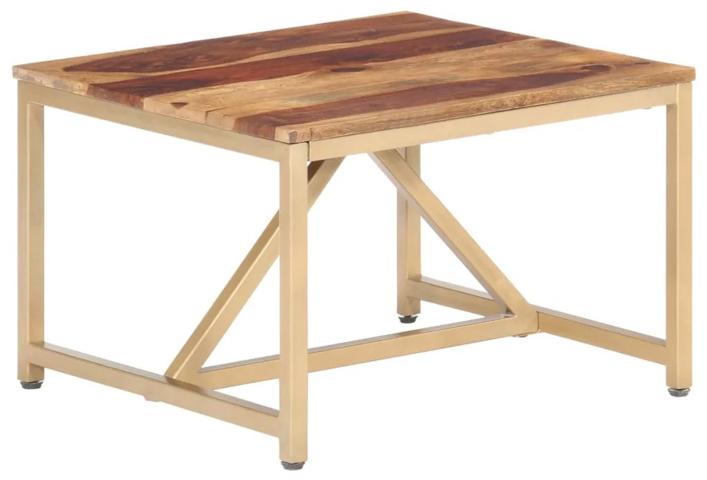 Mesa de apoio 60x60x40 cm madeira de sheesham maciça