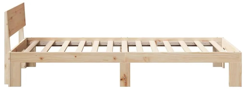 Estrado de Cama com Cabeceira 90x200 cm Madeira de Pinho