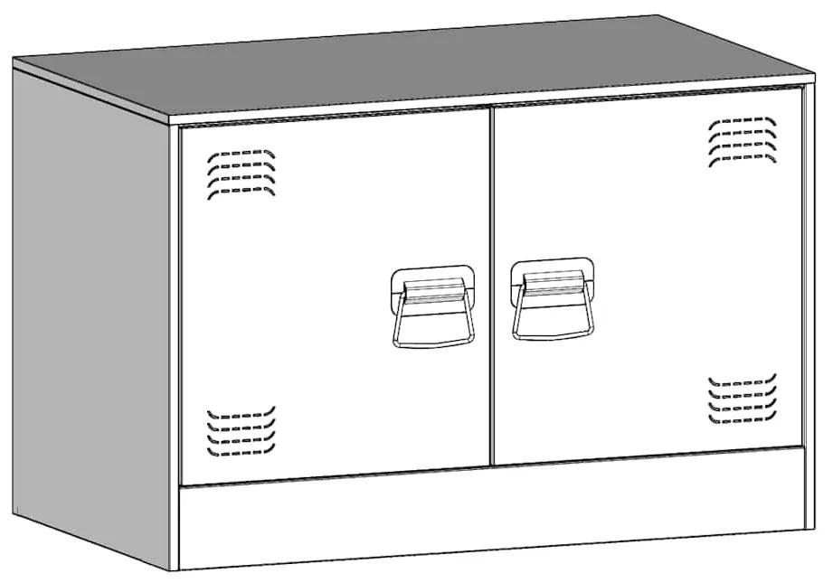 Móvel de TV 67x39x44 cm aço branco