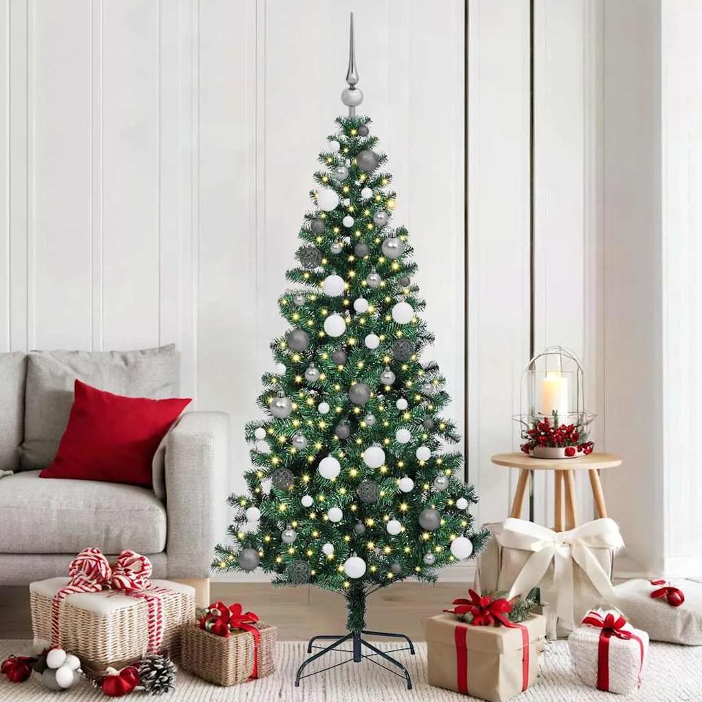 vidaXL ÁrvoredeNatalArtificial Verde 180cm PVC