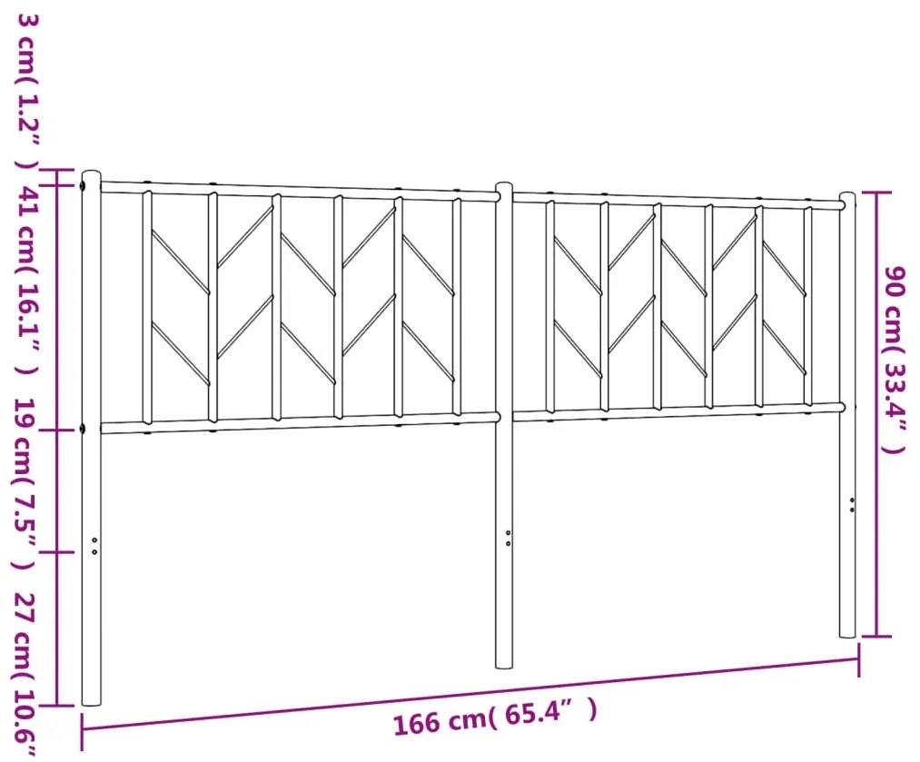 Cabeceira de cama 160 cm metal preto