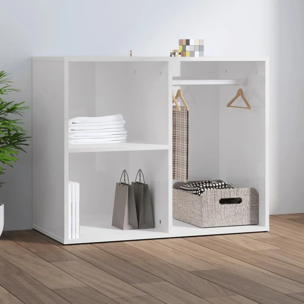 Toucador 80x40x65 cm derivados de madeira Branco brilhante