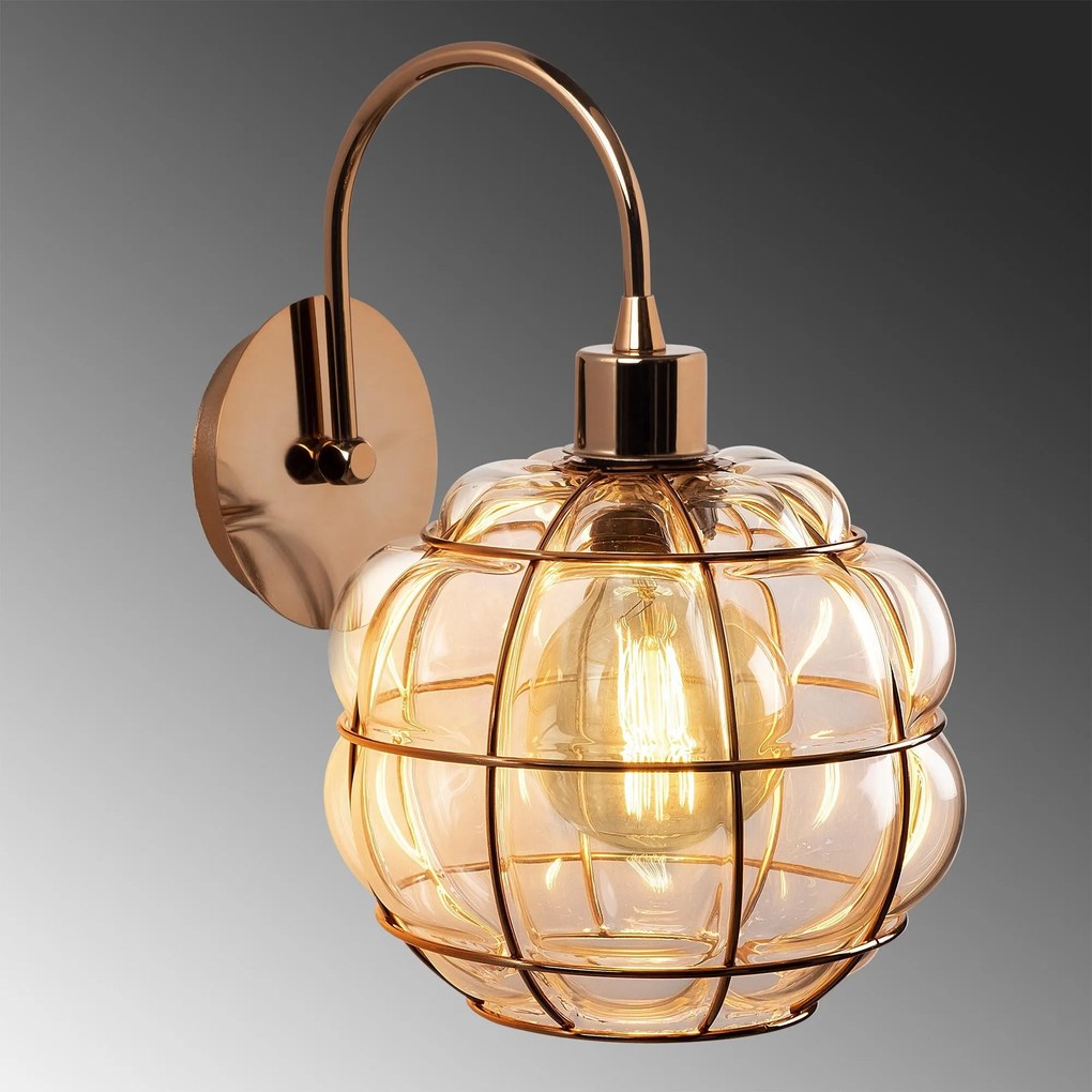 Candeeiro de Parede Safderun - Cobre - 23 x 27 x 30 cm