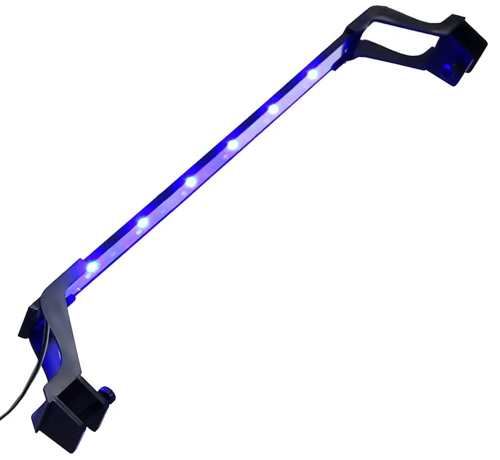 Lâmpada de aquário LED com braçadeiras 55-70 cm azul e branco