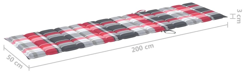 Espreguiçadeira com mesa e almofadão madeira de teca maciça