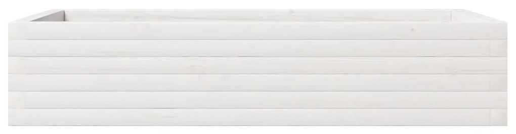 Vaso/floreira de jardim 110x60x23cm madeira pinho maciça branco