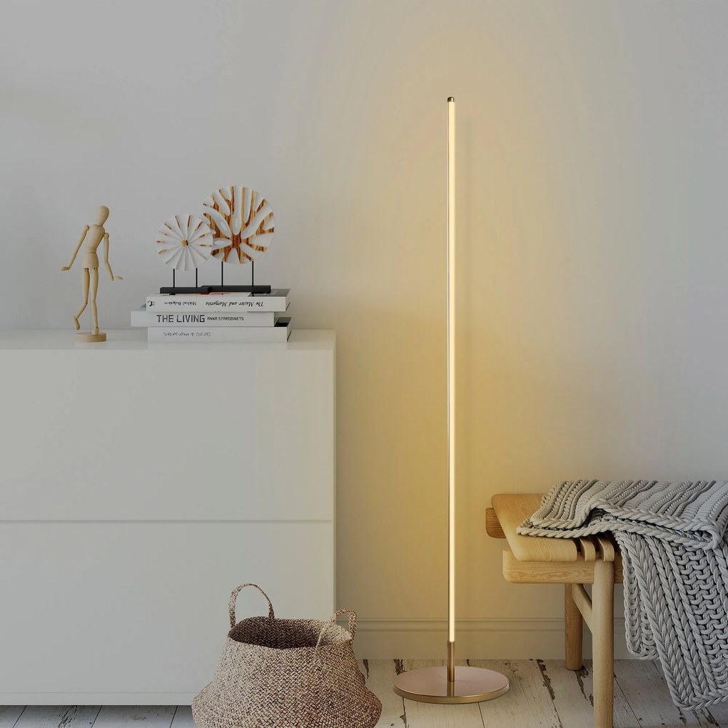 Candeeiro de Pé Only – Dourado – Diâmetro 30 cm x Altura 153 cm