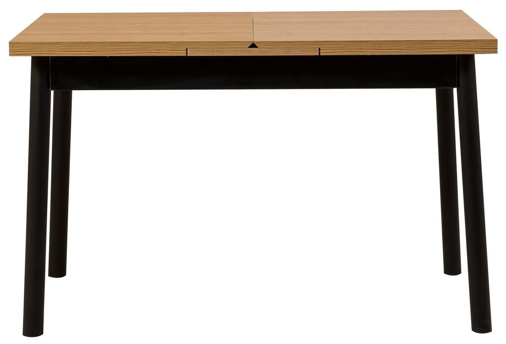 Conjunto de Mesa de Jantar Extensível e Cadeiras Oliver – Preto – Mesa