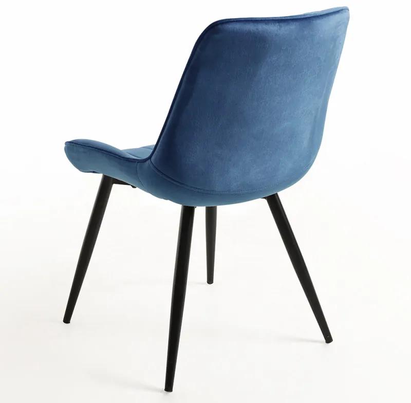 Cadeira Lene Veludo - Azul
