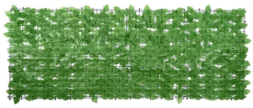 Tela de varanda com folhas verdes 200x75 cm