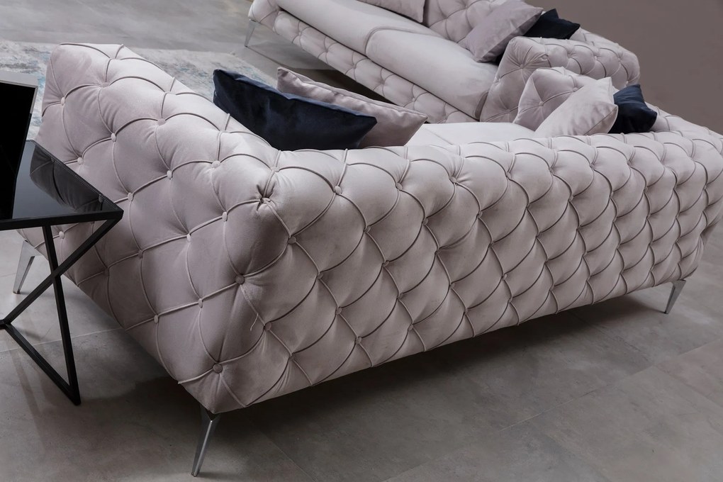 **** Sofá de 2 Lugares Como – Cinzento Claro – 197x73x90 cm
**